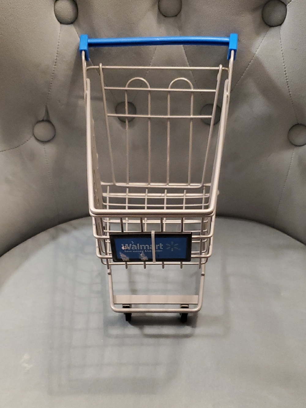 Walmart Kids Blue Mini Shopping Cart Toy